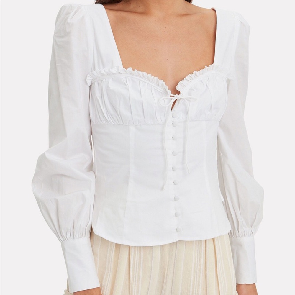 Jonathan Simkhai Poplin Corset Top- Size 2 (NWT)